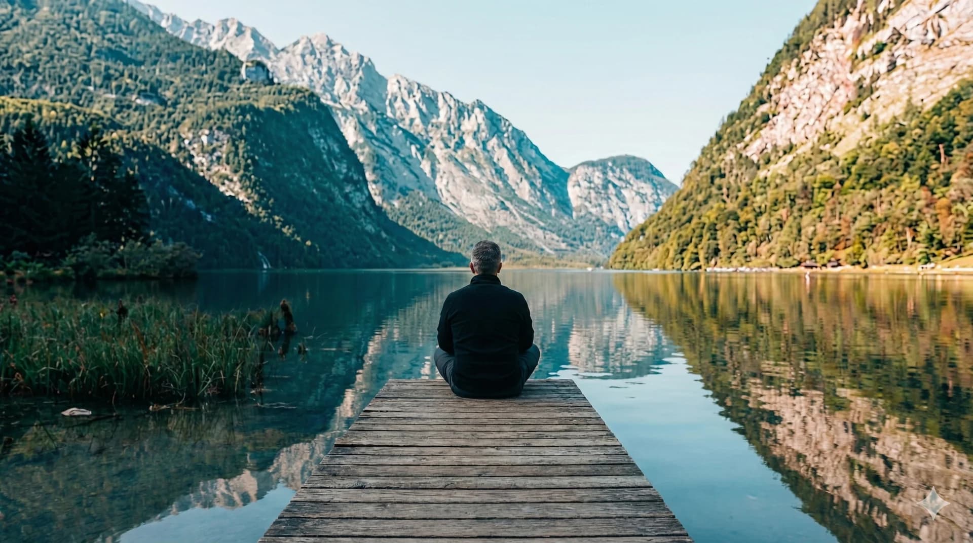 Allen at a mountain lake