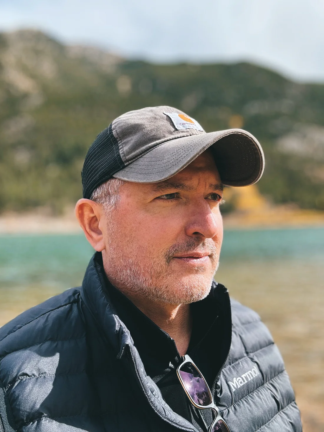 Allen Abbott at a lake in the Colorado mountains